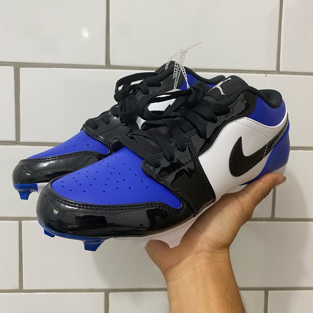 Jordan 1 Blue/Black/White cleats